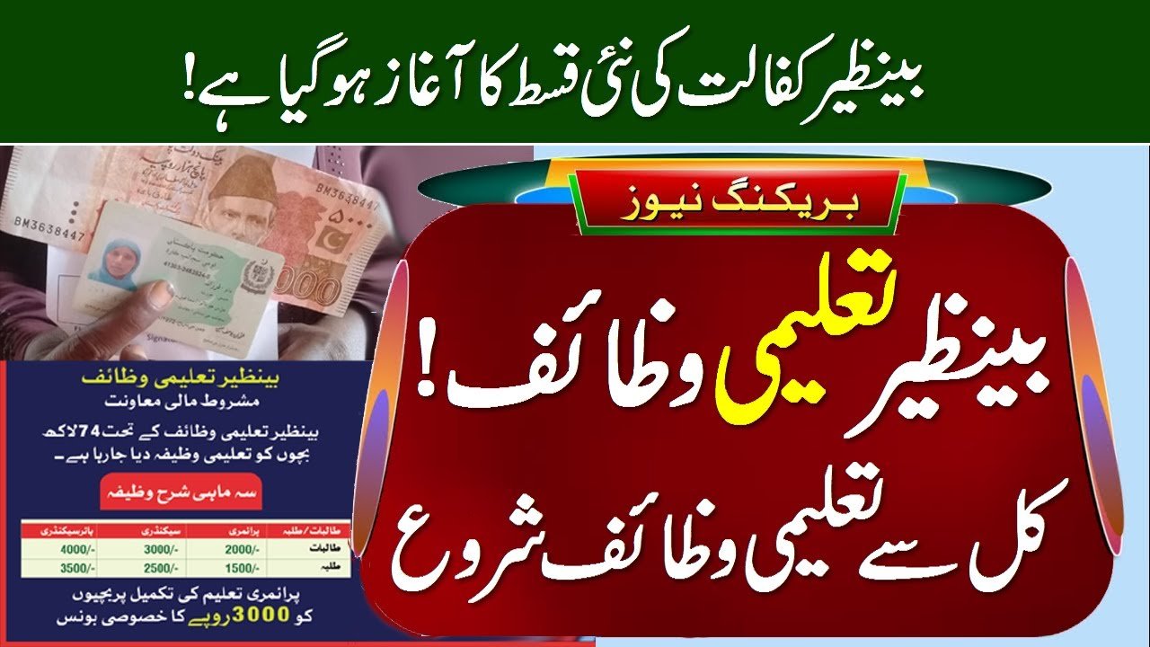 Check Update of 9000 Benazir Taleemi Wazaif September Online