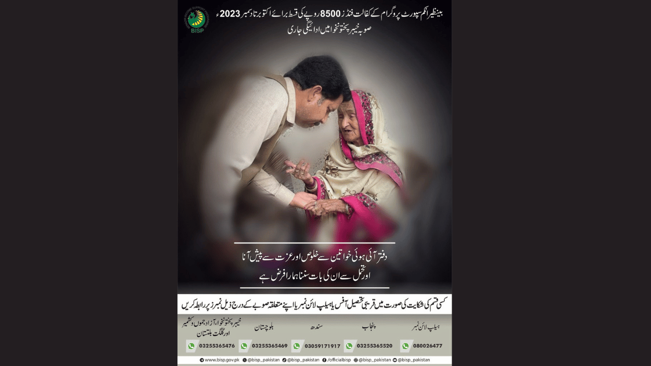 Benazir Kafalat KPK 8500 December Installment of October to December